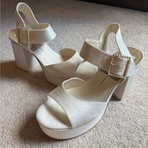 Dolce Vita Cream Platform Sandals